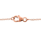 Madagascar Pink Sapphire & White Zircon Pendant with Chain (Size 20) in Vermeil Rose Gold Plated Sterling Silver