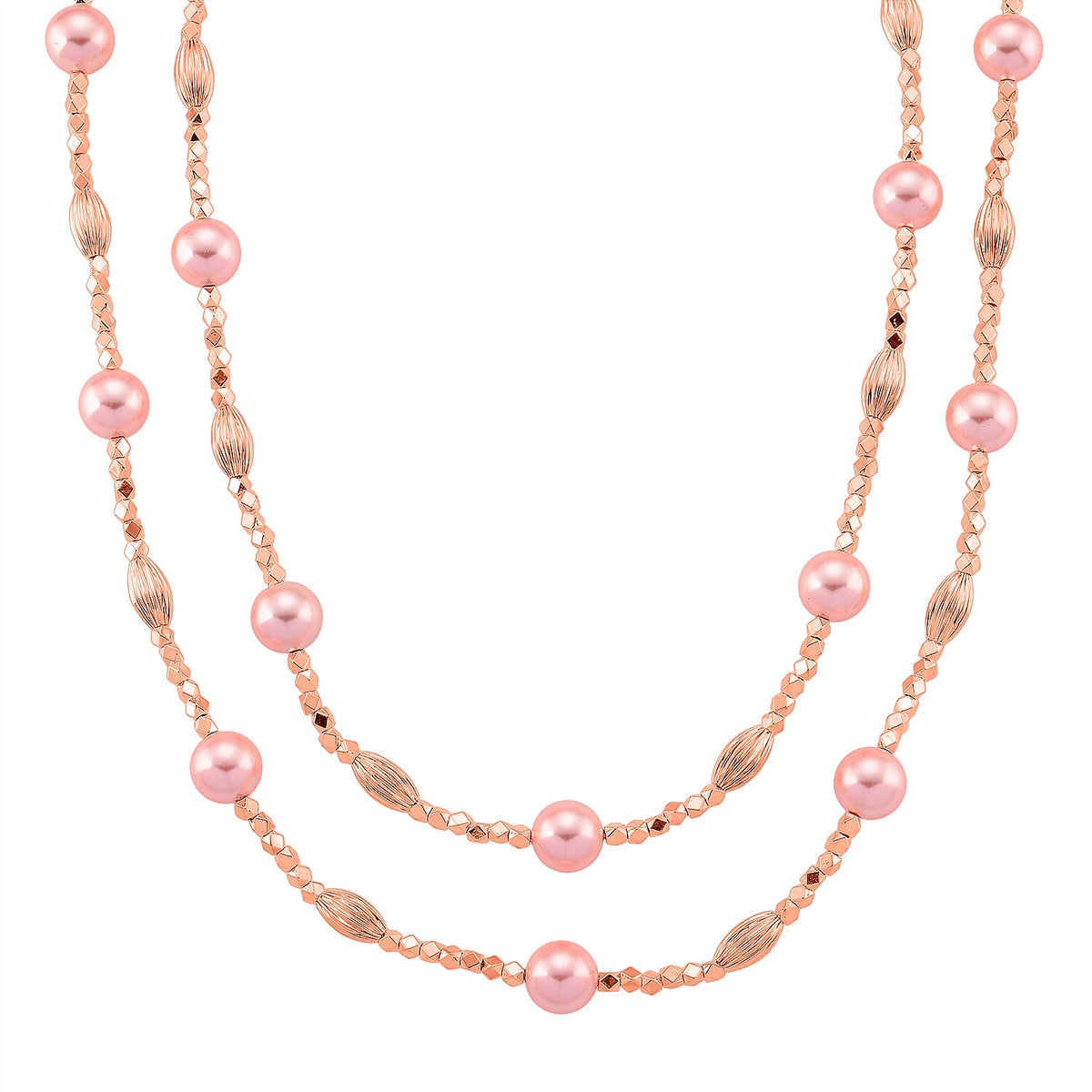 Pink Mother Of Pearl Adjustable Necklace (Size - 46) 220.00 Ct. 8378245 0