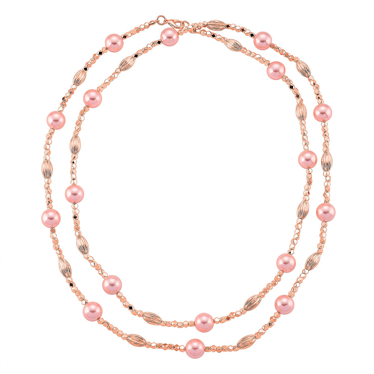Pink Mother Of Pearl Adjustable Necklace (Size - 46) 220.00 Ct. 8378245 4