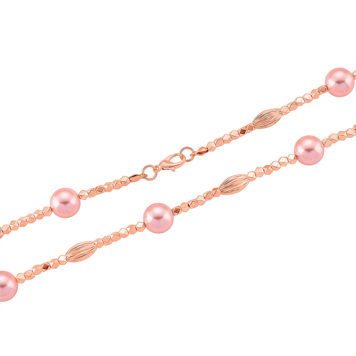 Pink Mother Of Pearl Adjustable Necklace (Size - 46) 220.00 Ct. 8378245 5