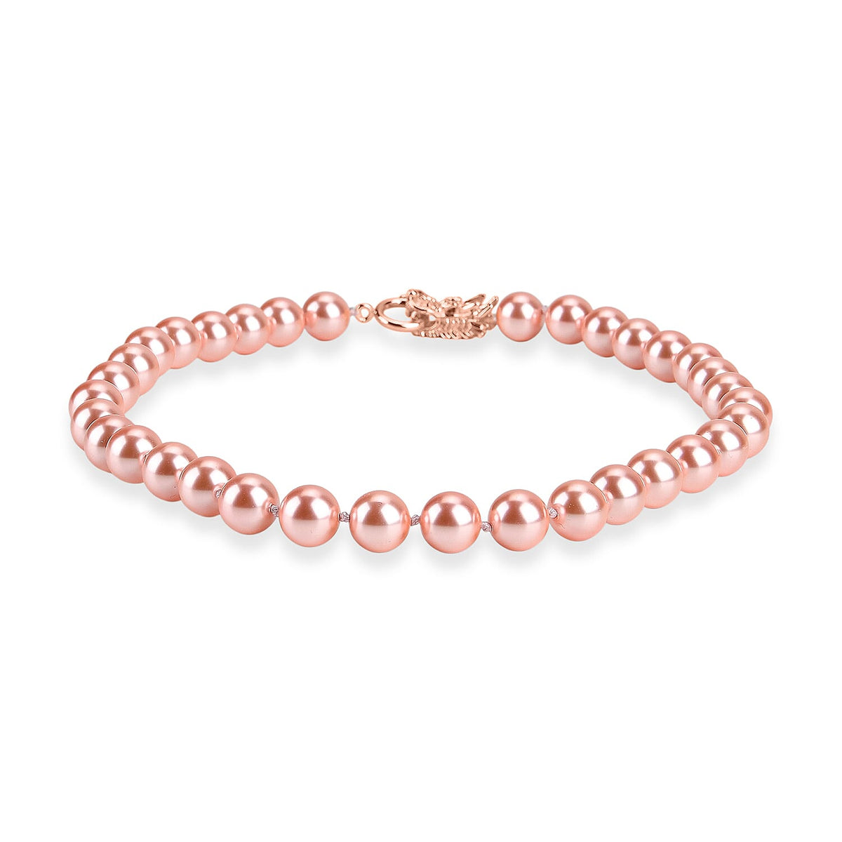 Pink Shell Pearl Beads Necklace (Size - 20) 350.00 Ct. V32514501 4