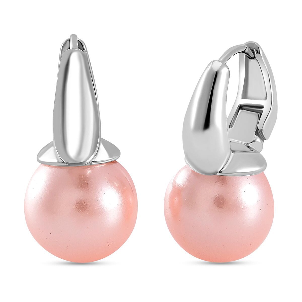 Pink Shell Pearl Earring with Hoop 40.00 Ct. 8103664 0