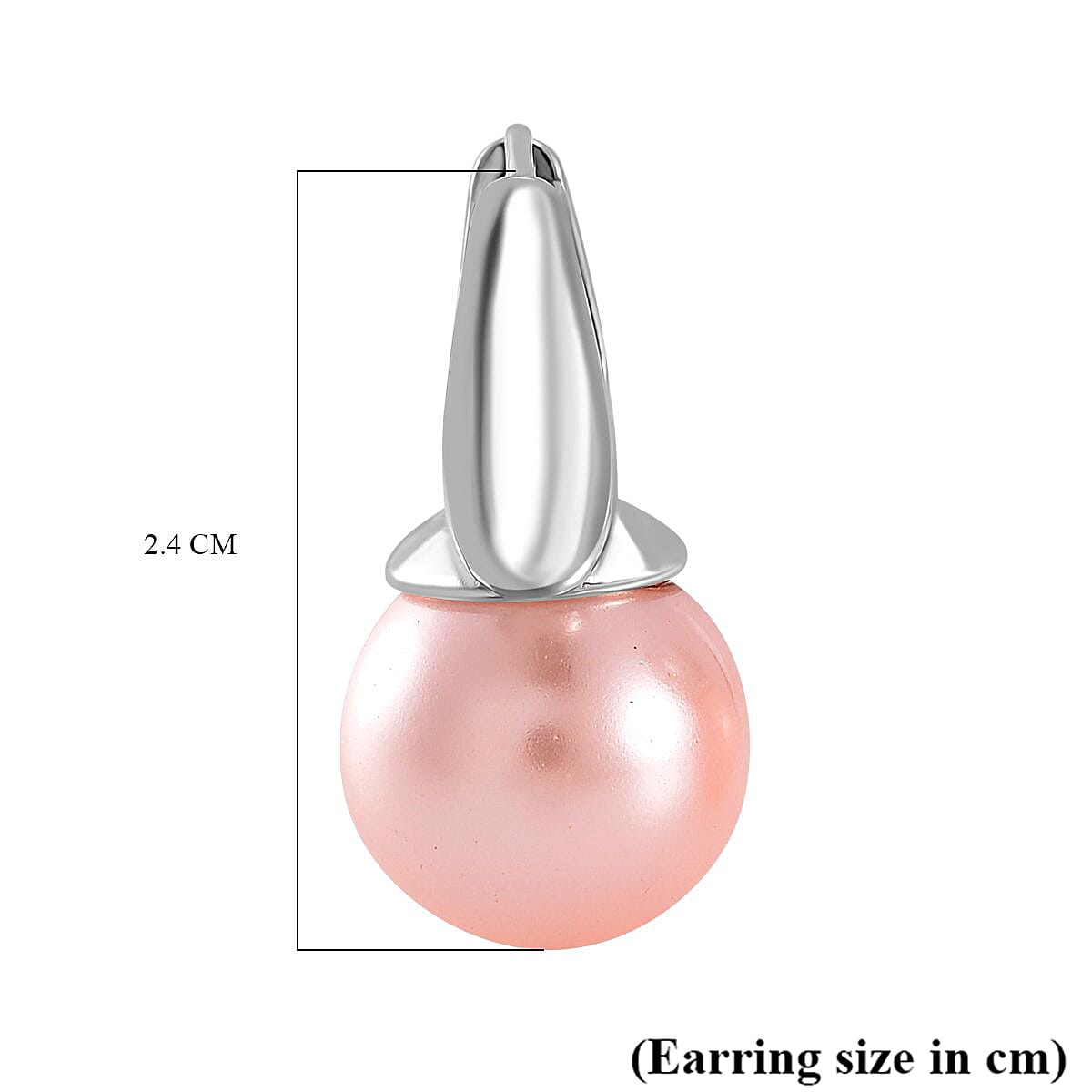 Pink Shell Pearl Earring with Hoop 40.00 Ct. 8103664 6