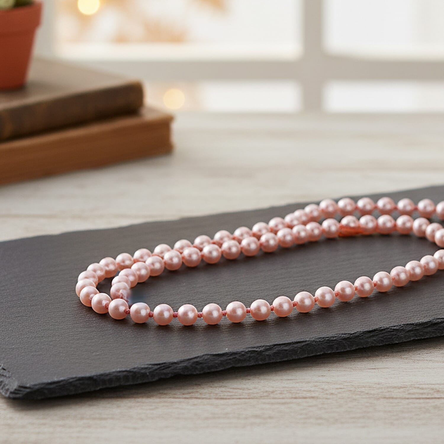 Pink Shell Pearl &amp; Strawberry Quartz Necklace (Size 20 - 2 Ext) 349.00 Ct. 8204764 1