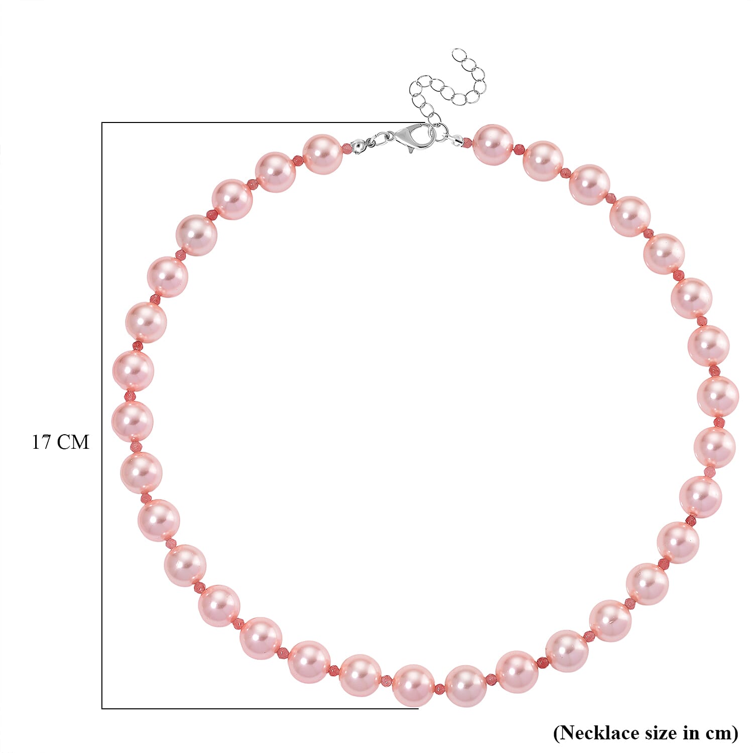 Pink Shell Pearl &amp; Strawberry Quartz Necklace (Size 20 - 2 Ext) 349.00 Ct. 8204764 11