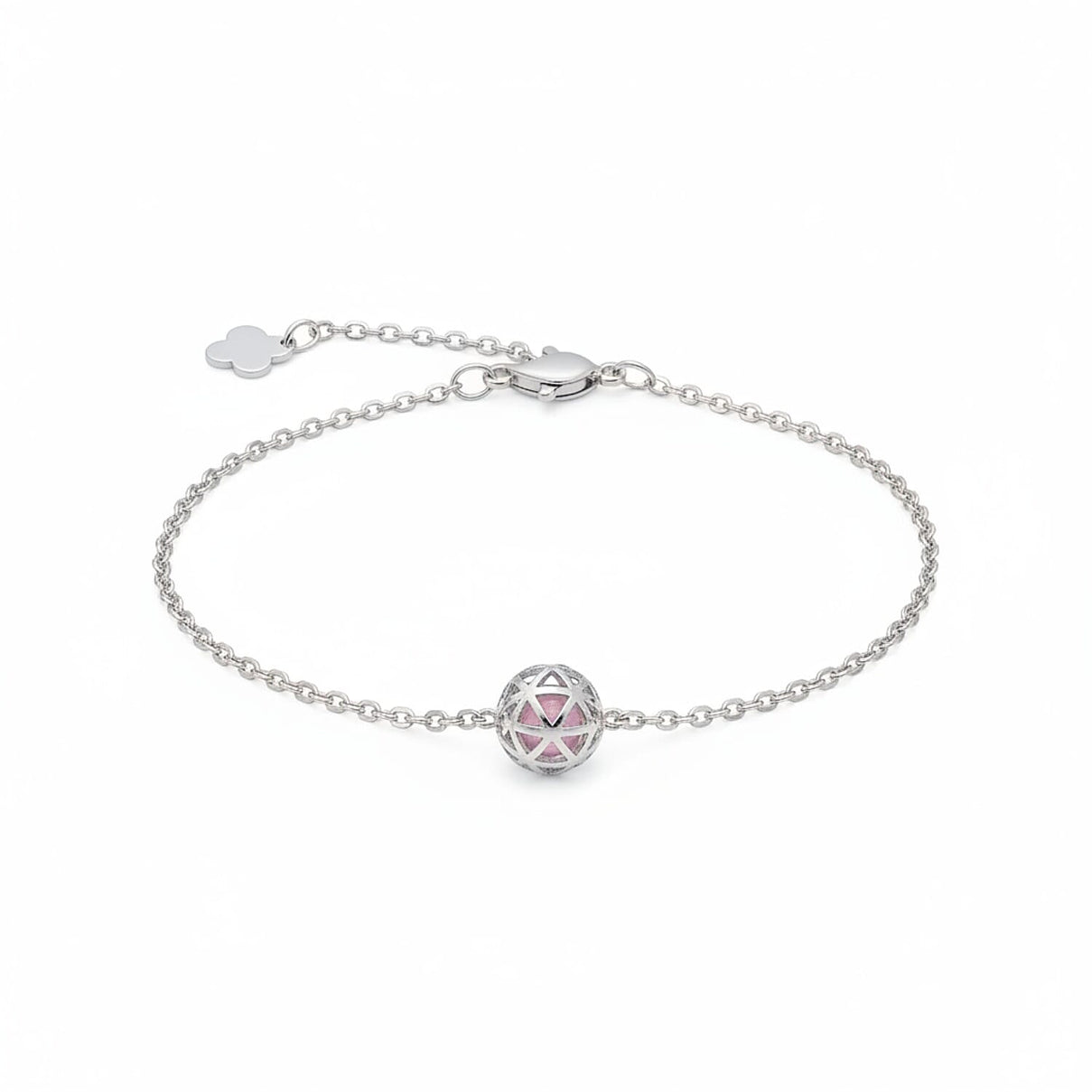 Pink Spinel Bracelet (Size - 7.5 with Ext) with Lobster Clasp Sterling Silver 2.30 Ct. 8181436 0