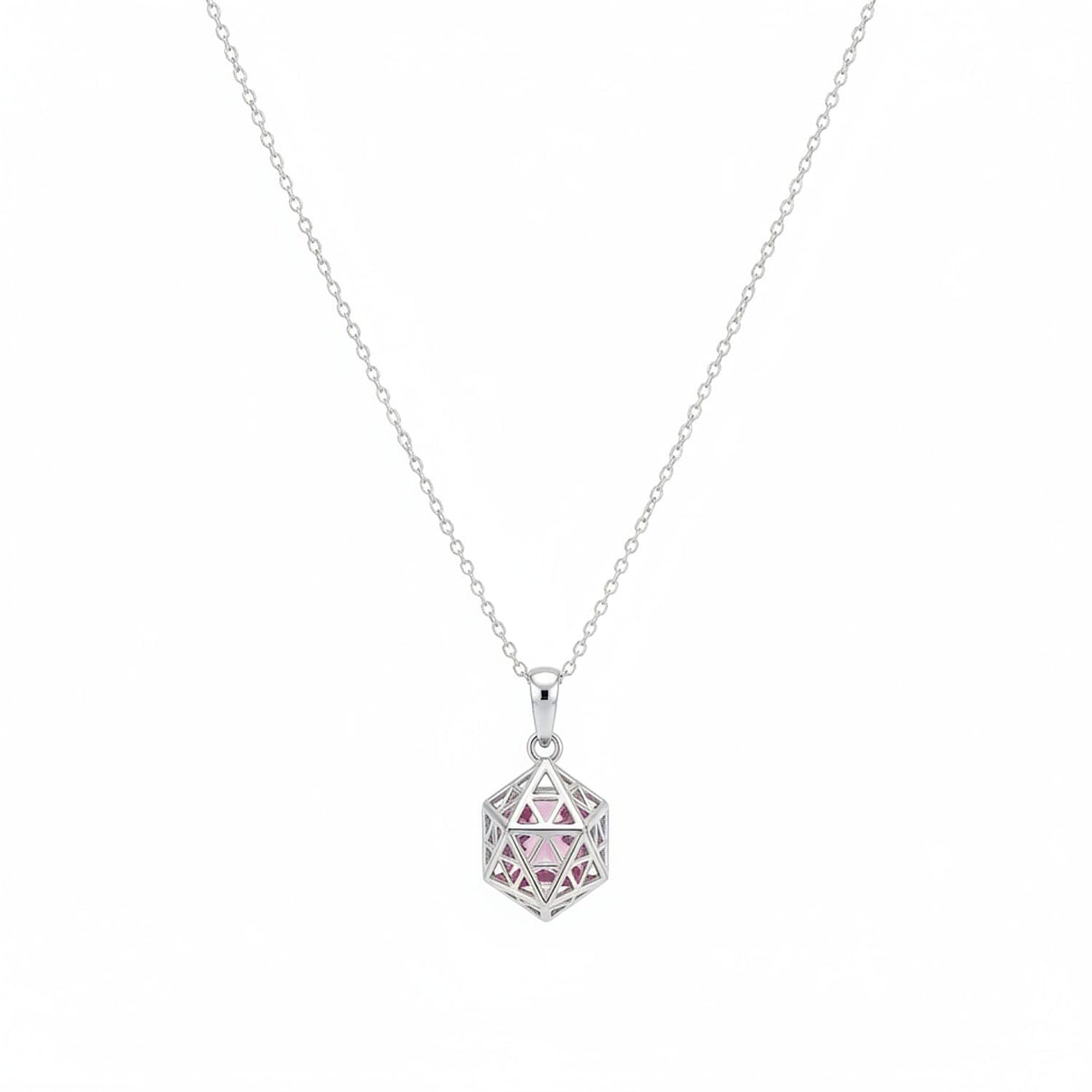 Pink Spinel Pendant (Size 16 - 2 Ext) with Lobster Clasp in Sterling Silver 3.55 Ct. 8179723 0