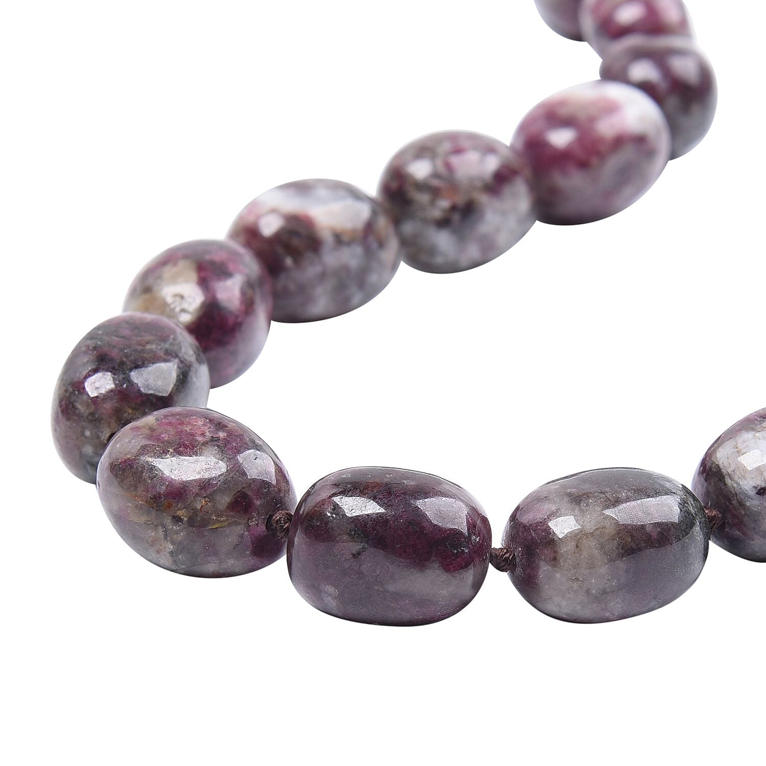 Pink Tourmaline Necklace (Size - 20) in Rhodium Overlay Sterling Silver with Magnetic Clasp 573.00 Ct. 7171354 1