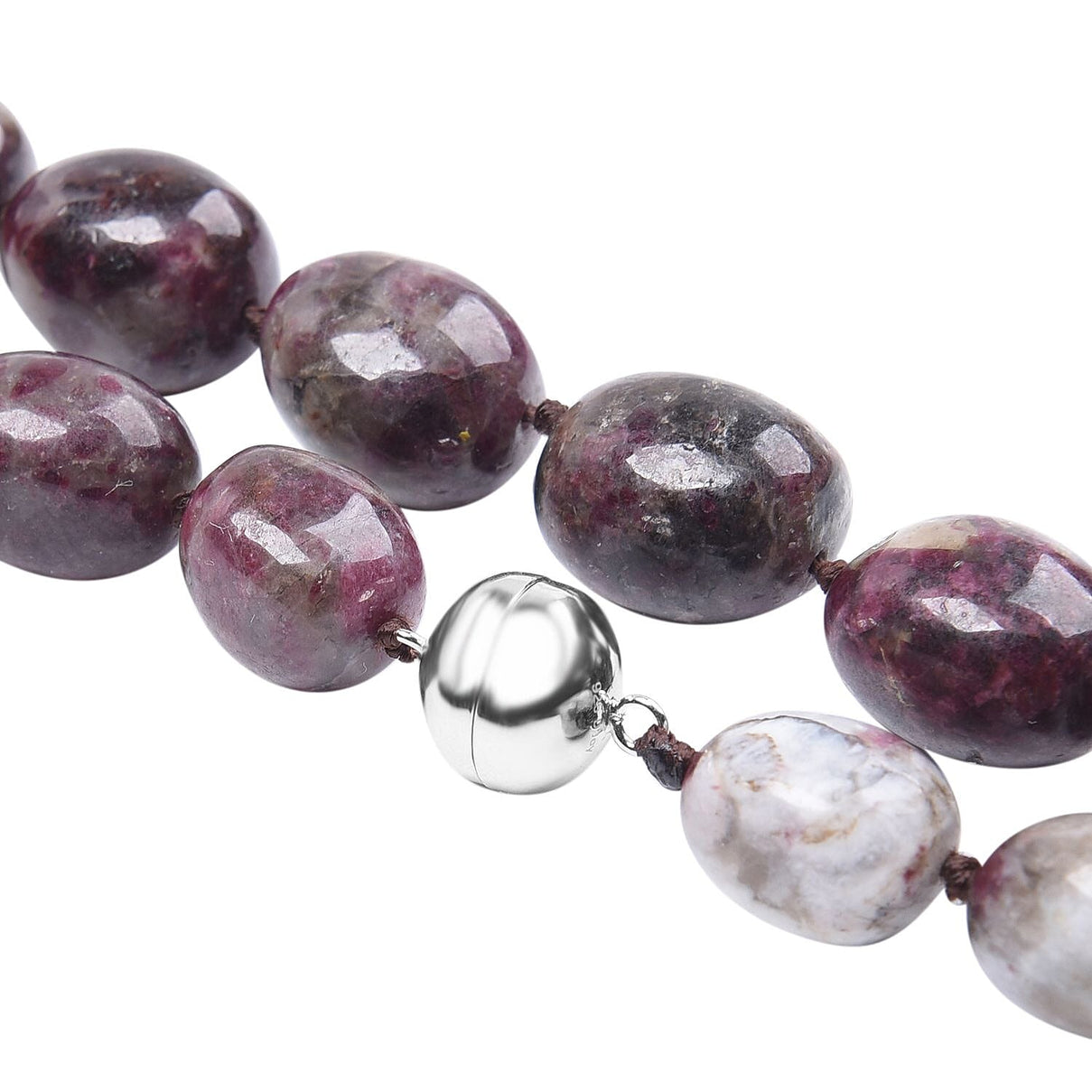 Pink Tourmaline Necklace (Size - 20) in Rhodium Overlay Sterling Silver with Magnetic Clasp 573.00 Ct. 7171354 2