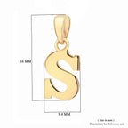 9K Yellow Gold Initial S Pendant
