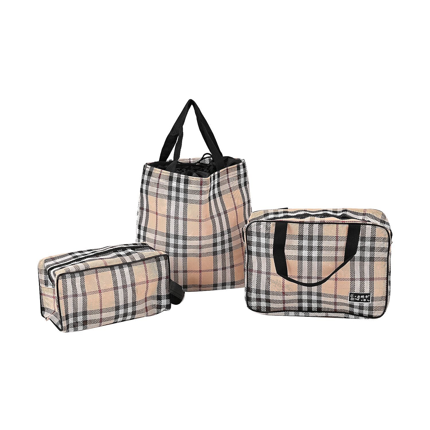 Set of 3pcs Check Travel Bag 7567207 0
