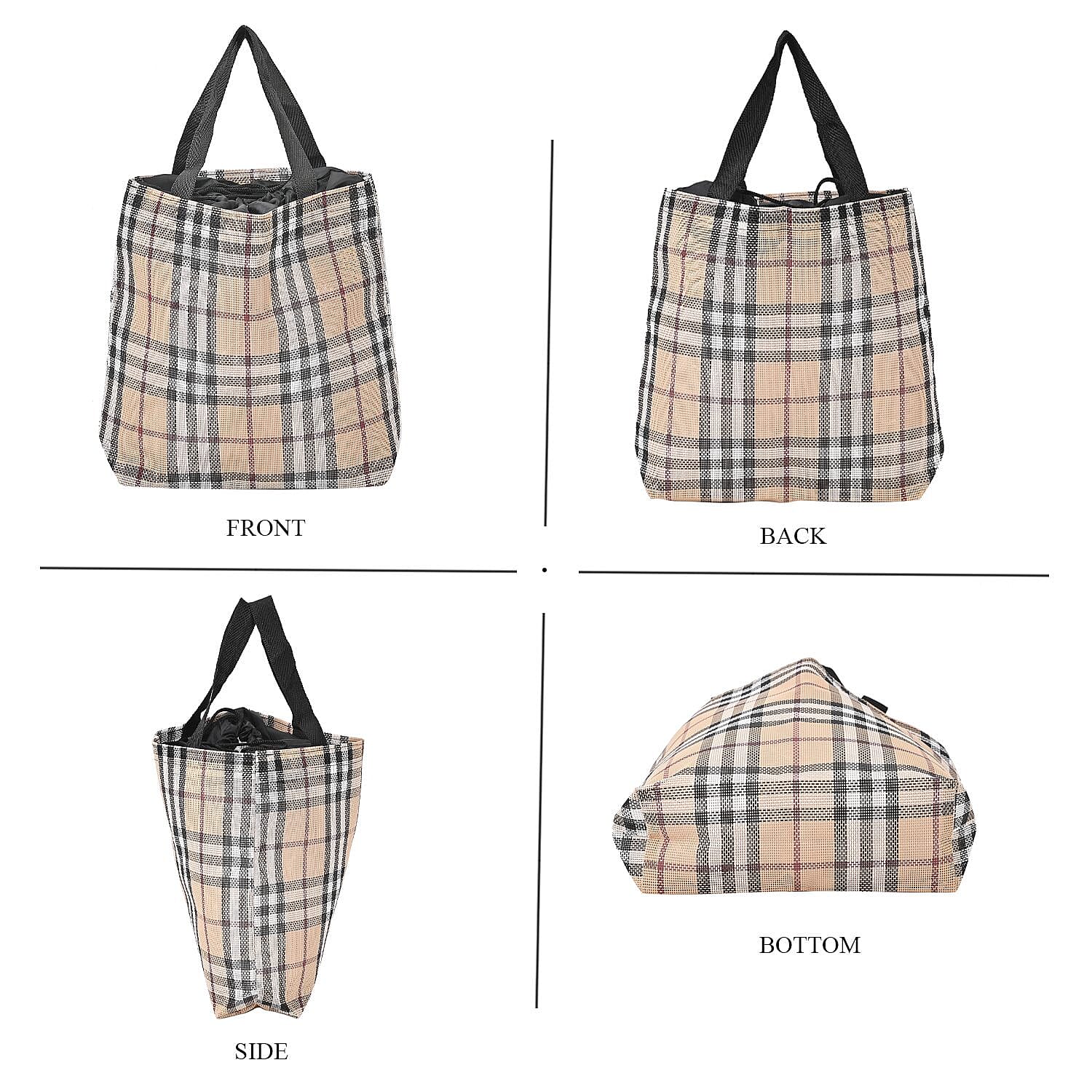 Set of 3pcs Check Travel Bag 7567207 1