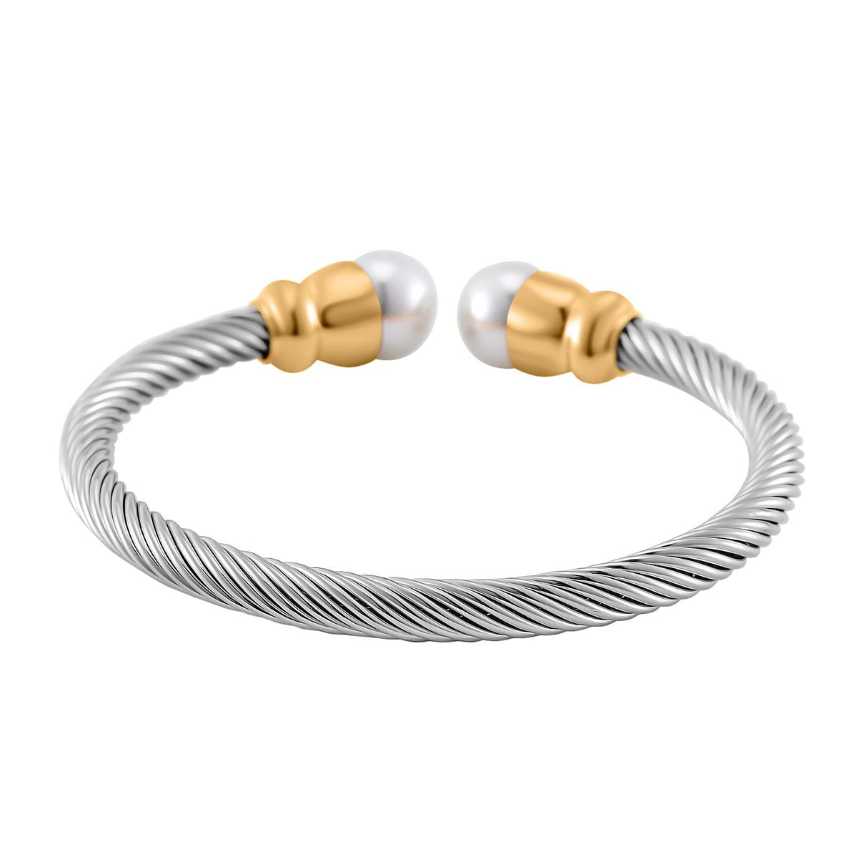 Designer Inspired Simulated Pearl Bangle 7995465 4