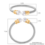 Designer Inspired Simulated Pearl Bangle