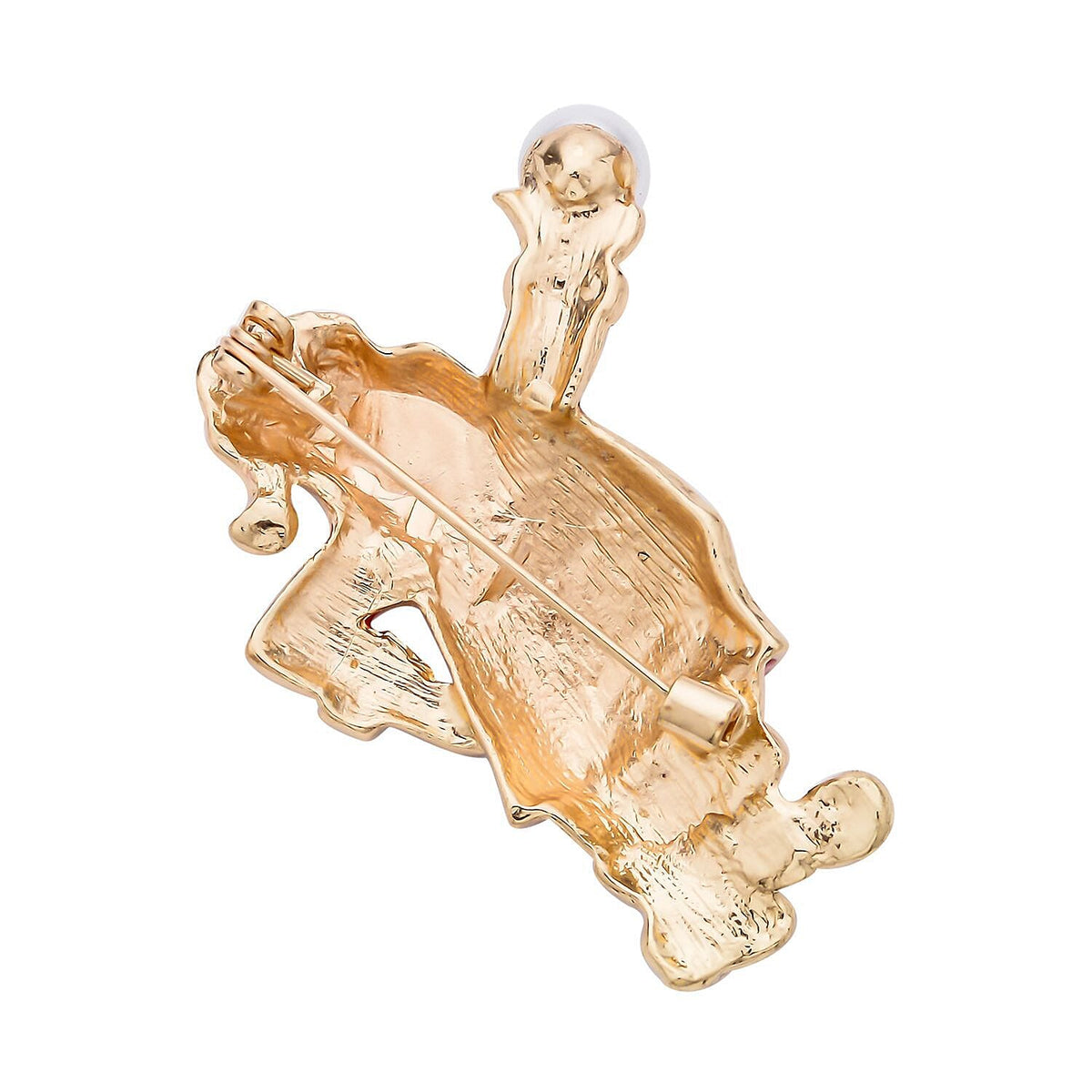 Plastic Pearl Brooch in Yellow Gold Tone With Enamelling. 7268973 3