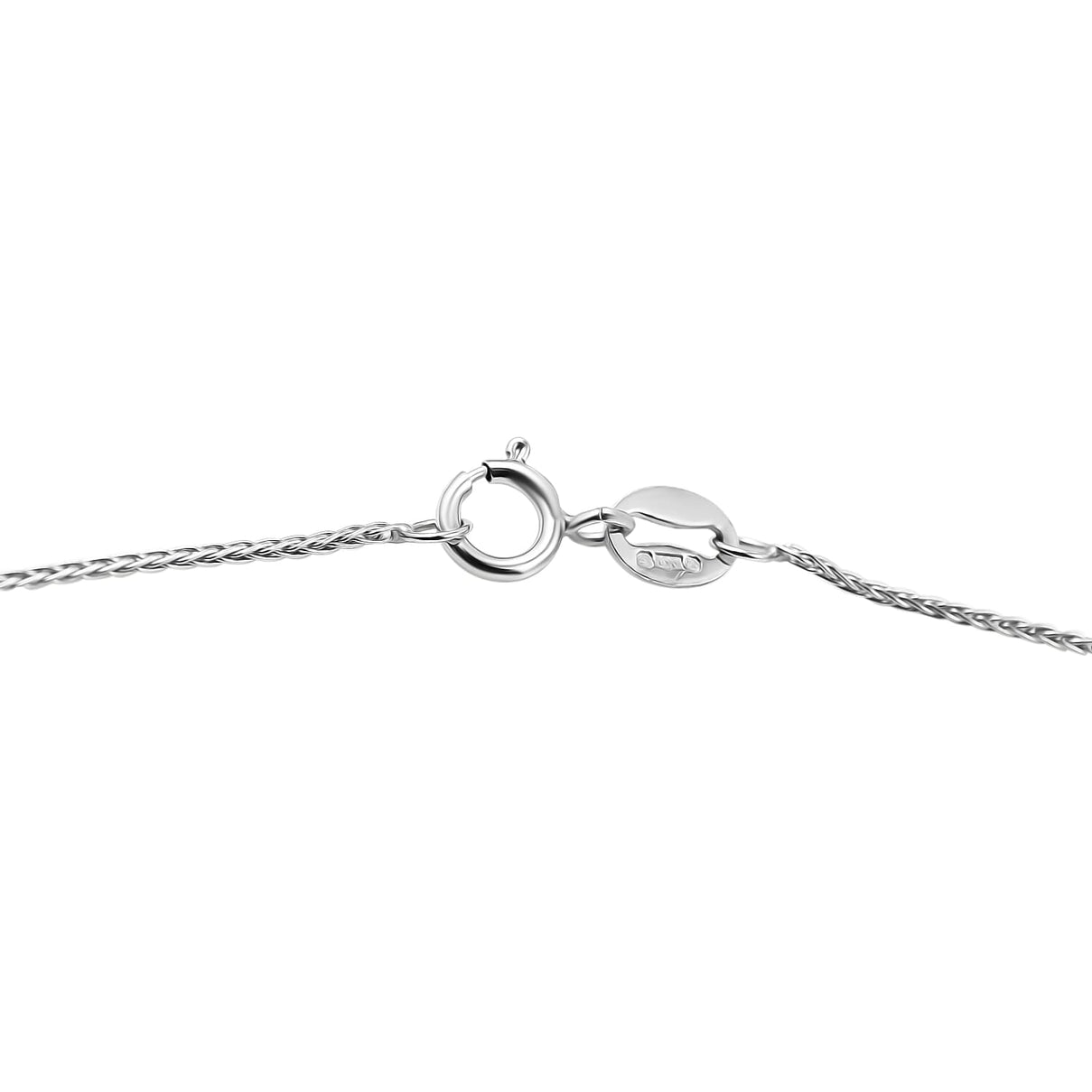 Platinum 0.8 MM Spiga Chain with Spring Ring Clasp 16 Inch Polished, 2.6 Gms 8105530 4