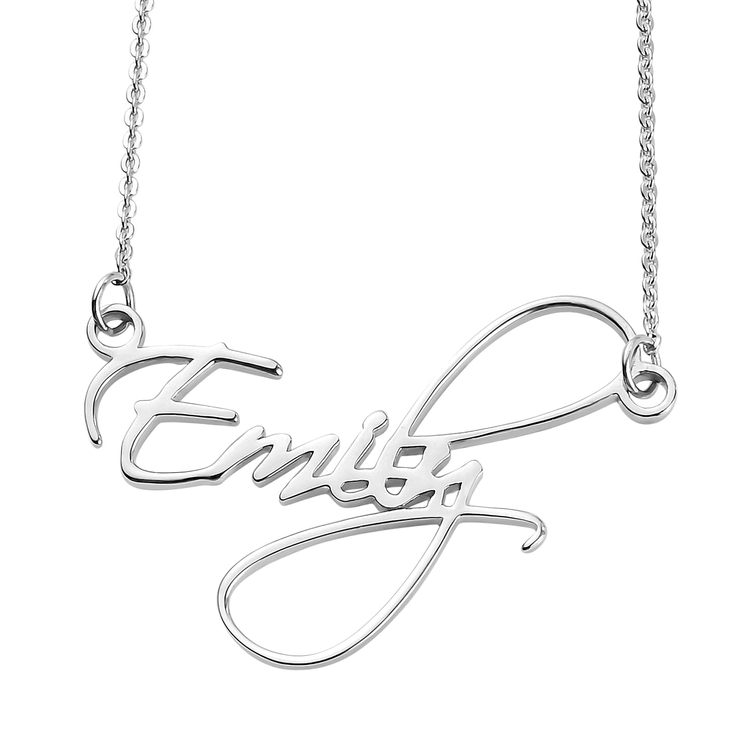 Platinum Overlay Sterling Silver Necklace (Size - 20) with Lobster Clasp 7000197 0