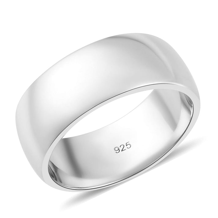 D'Joy Platinum Overlay Sterling Silver Band Ring 3672204 1