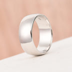 D'Joy Platinum Overlay Sterling Silver Band Ring
