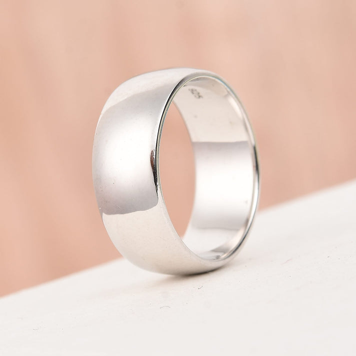 D'Joy Platinum Overlay Sterling Silver Band Ring 3672204 2