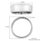 D'Joy Platinum Overlay Sterling Silver Band Ring