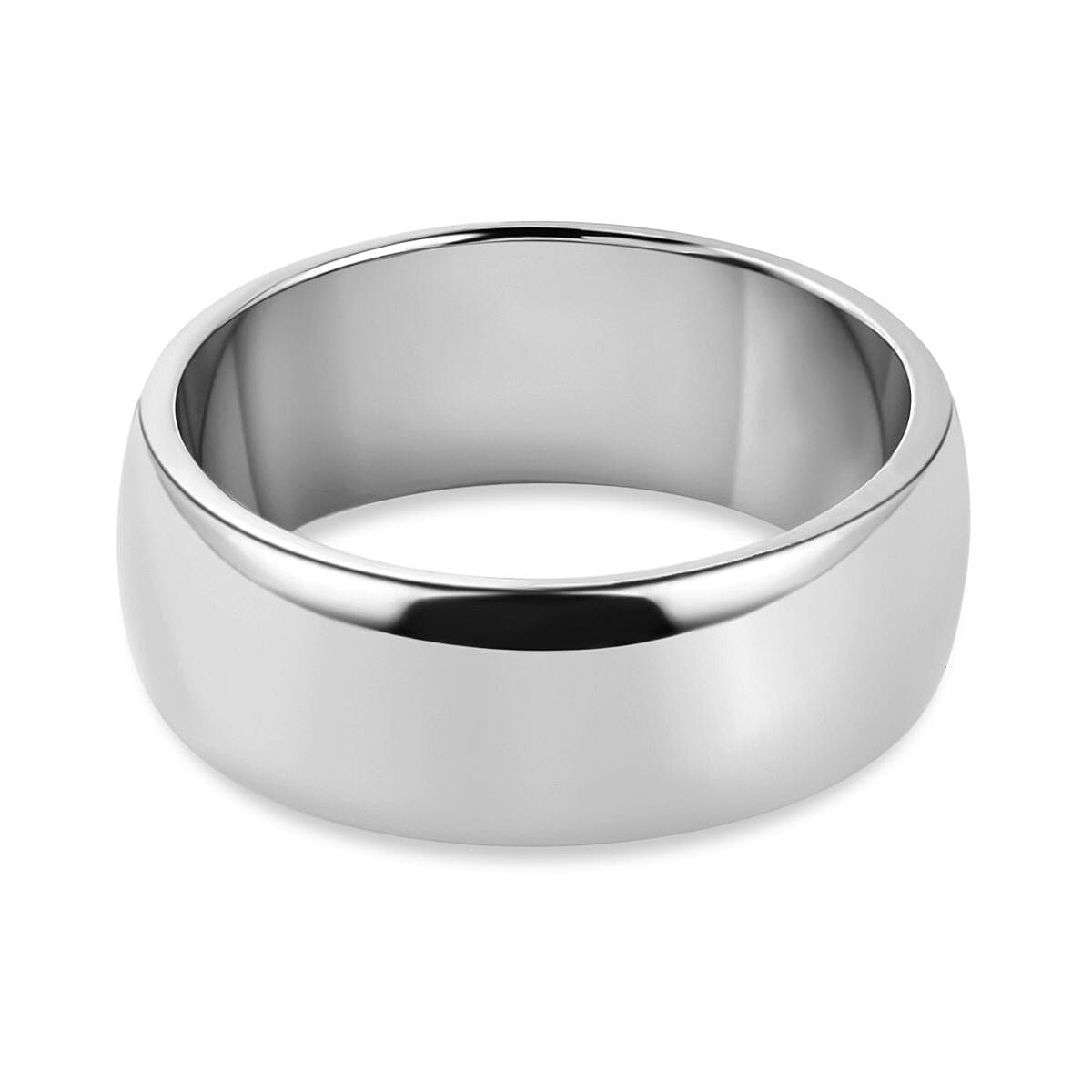 Platinum Overlay Sterling Silver Wedding Band Ring 7486445 0