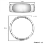 Platinum Overlay Sterling Silver Band Ring