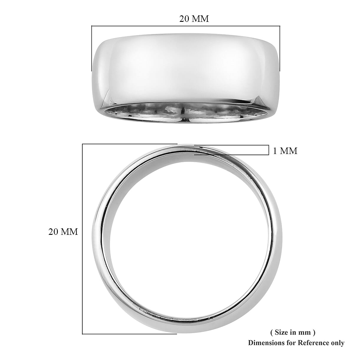 Platinum Overlay Sterling Silver Wedding Band Ring 7486445 6