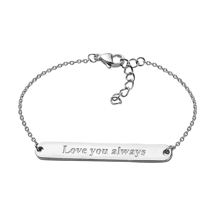 Platinum Overlay Sterling Silver Bracelet (Size - 6 - 1 Ext) with Lobster Clasp, Silver Wt. 7.64 Gms. 7232182 1