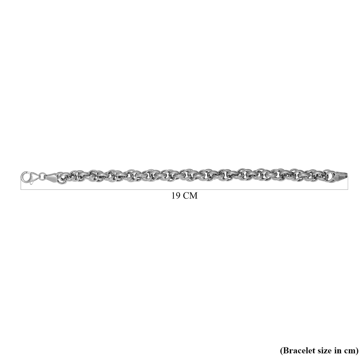 One Time Close Out Deal- Platinum Overlay Sterling Silver Bracelet (Size - 7.5) 7165182 4