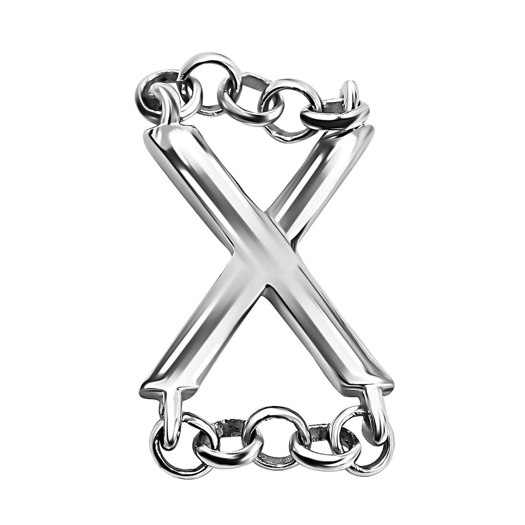 Platinum Overlay Sterling Silver Charm
