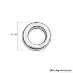 Platinum Overlay Sterling Silver Circle Earrings