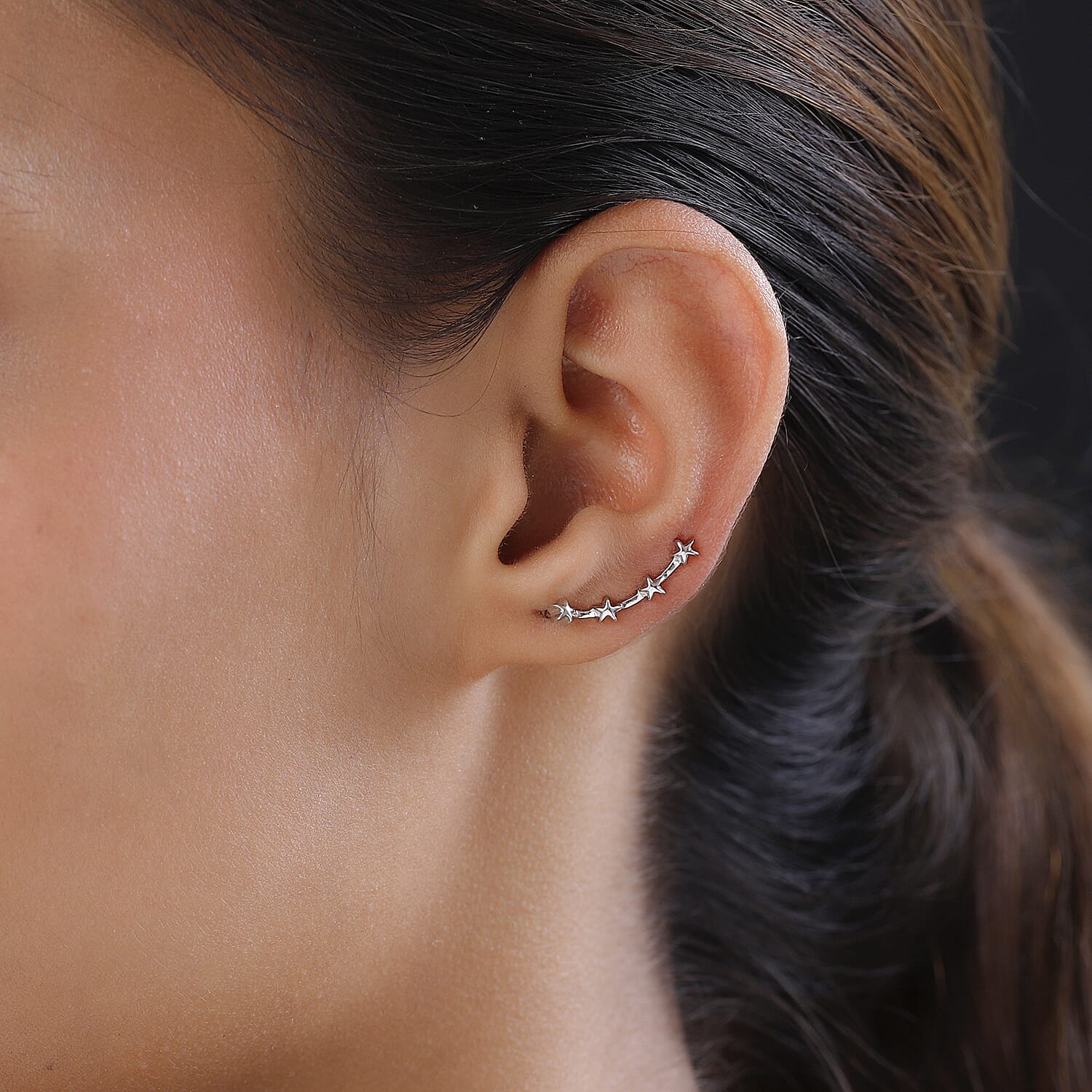 Platinum Overlay Sterling Silver Climber Earrings 7511018 3