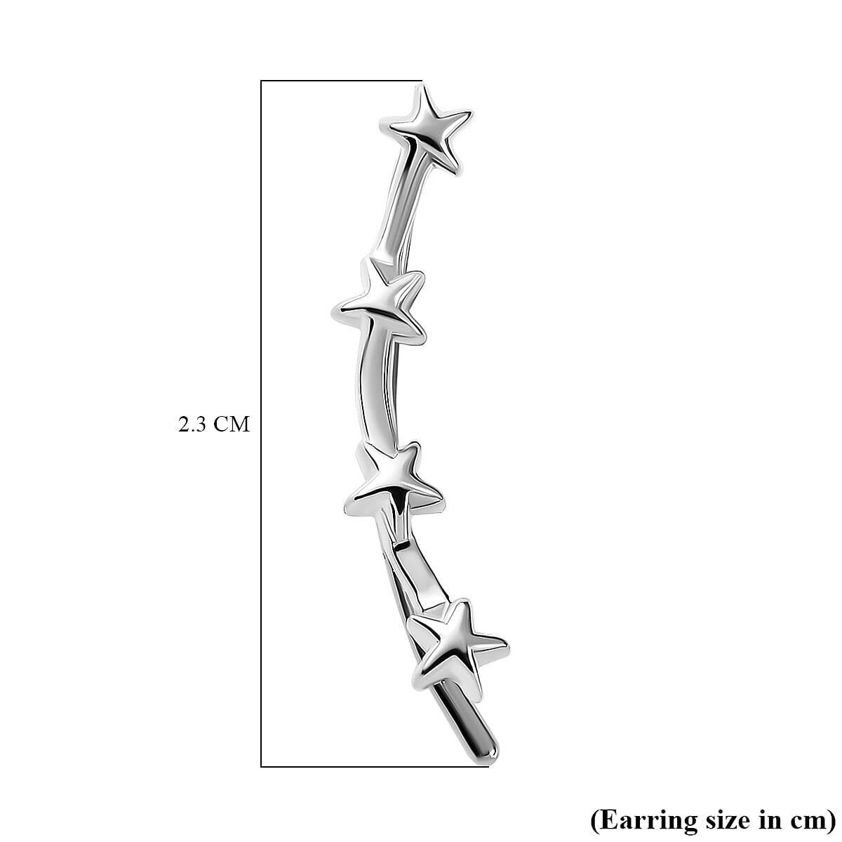 Platinum Overlay Sterling Silver Climber Earrings 7511018 6