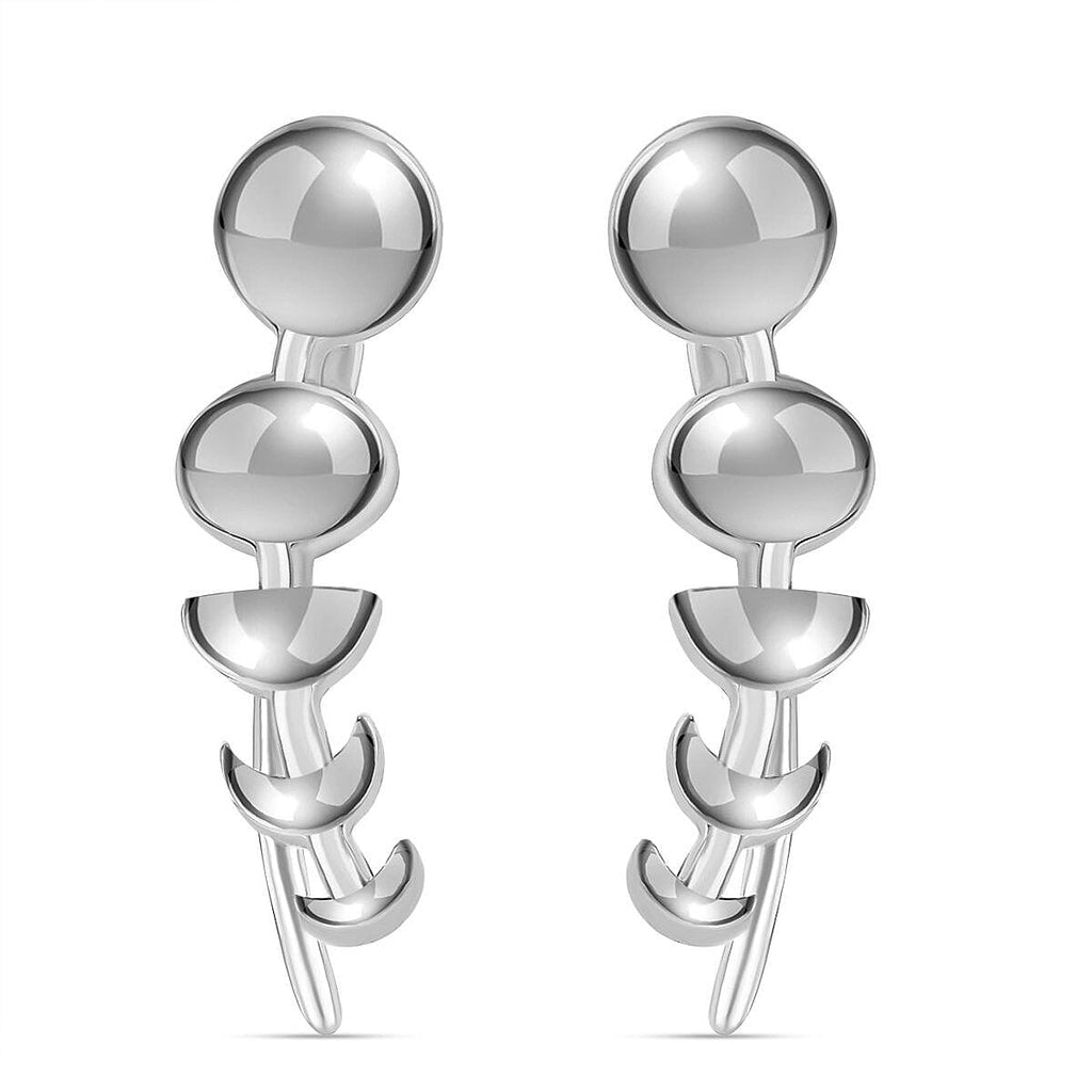 Platinum Overlay Sterling Silver Earrings with Clip
