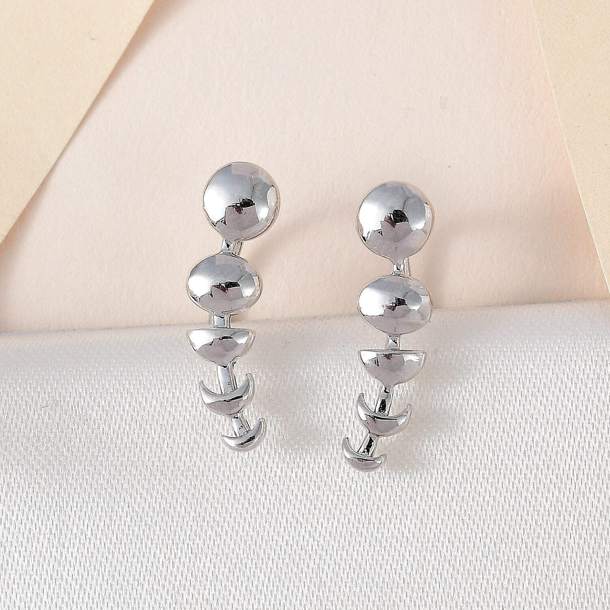Platinum Overlay Sterling Silver Earrings with Clip 7380373 1