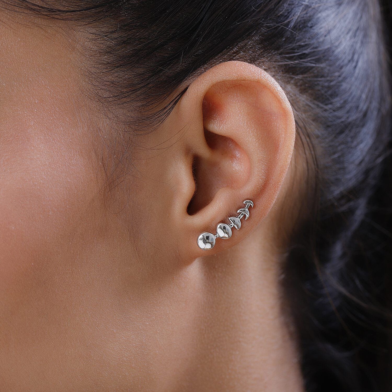 Platinum Overlay Sterling Silver Earrings with Clip 7380373 2