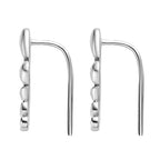 Platinum Overlay Sterling Silver Earrings with Clip