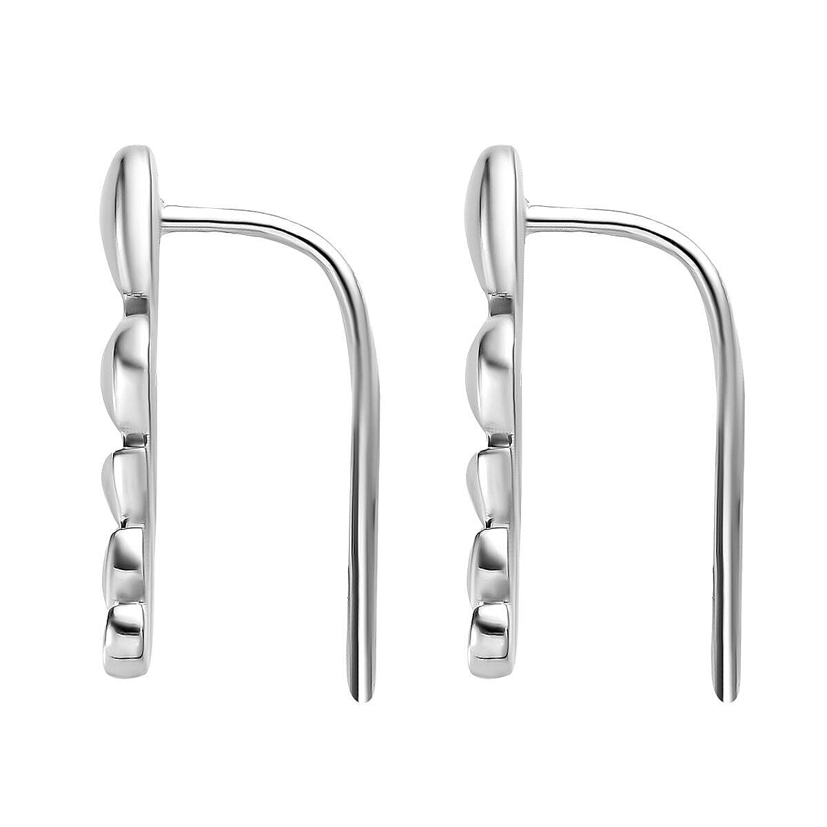 Platinum Overlay Sterling Silver Earrings with Clip 7380373 4