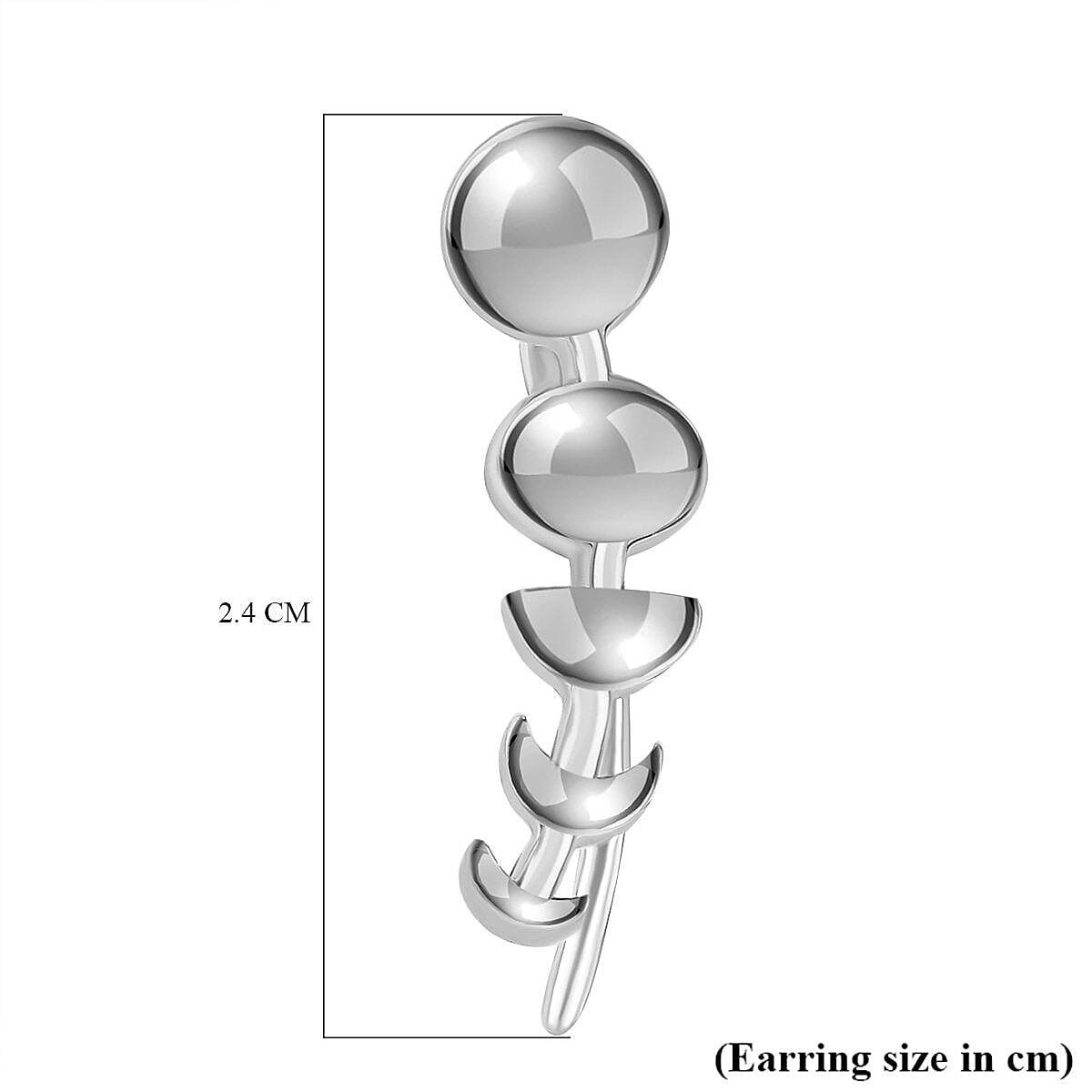 Platinum Overlay Sterling Silver Earrings with Clip 7380373 5