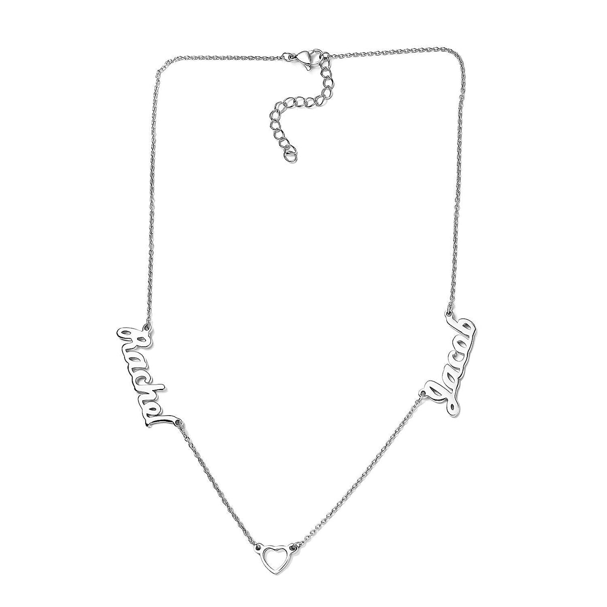 Platinum Overlay Sterling Silver Fancy Necklace (Size - 20),  Silver Wt. 9.7 Gms 7208610 0