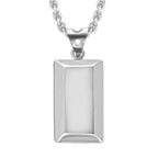 CloseOut Deal- Platinum Overlay Sterling Silver Bar Pendant