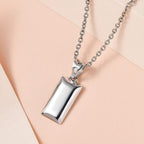 CloseOut Deal- Platinum Overlay Sterling Silver Bar Pendant