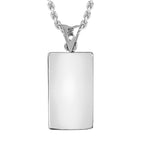 CloseOut Deal- Platinum Overlay Sterling Silver Bar Pendant