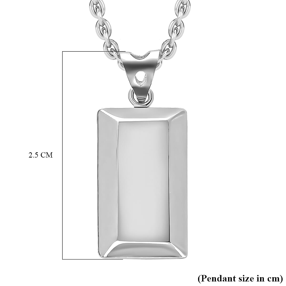 Platinum Overlay Sterling Silver Ingot Pendant 7569806 6