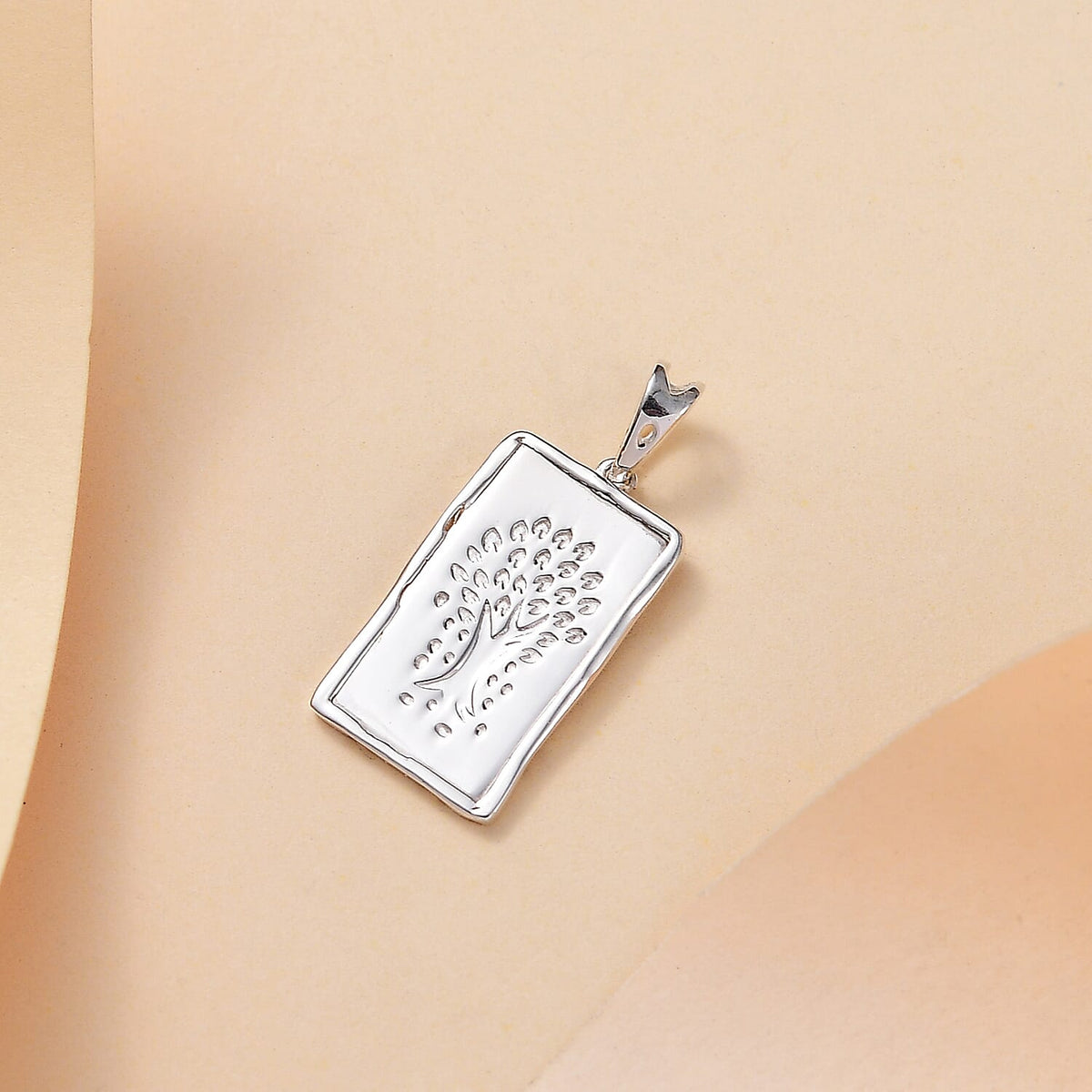 One Time closeout - Banyan Tree Pendant in Platinum Overlay Sterling Silver 7959068 2