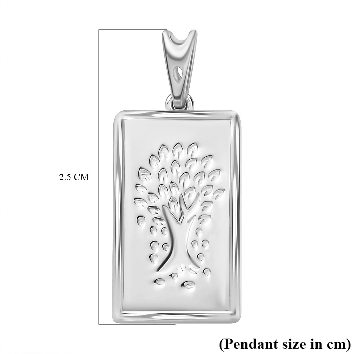 One Time closeout - Banyan Tree Pendant in Platinum Overlay Sterling Silver 7959068 5