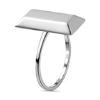 Platinum Overlay Sterling Silver Bar Ring