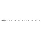 Platinum Overlay Sterling Silver Figaro Necklace (Size - 24), Silver Wt. 34.80 Gms
