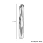 Platinum Overlay Sterling Silver J Hoop Half Hoop Earring